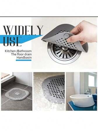 1pc Hair Filter, Sink Anti-Clogging Filter, Bathtub Shower Drain Plug, Silicone Kitchen Deodorization Stopper, Drain Cover, Sewage Filter, Bathroom Hair Collector, Floor Drain Cover, Kitchen, Bathroom, Home, Household Supplies Home Bathroom Decor Fall Decor Back To School