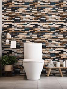 1 rouleau (1m/3m/5m) Papier peint effet 3D à motif marbre beige vintage et bleu marine, amovible et auto-adhésif, papier peint vinyle pour la décoration maison DIY, fond de pièce, chambre, cuisine, salon, salle de bain, armoire, renouvellement de meuble