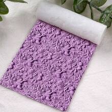 1 PC Flower Vines Texture Polymer Clay Texture Roller, Polymer Clay Earring Making Roller - Very Suitable For Making Polymer Clay Texture Sheets - White - View 1