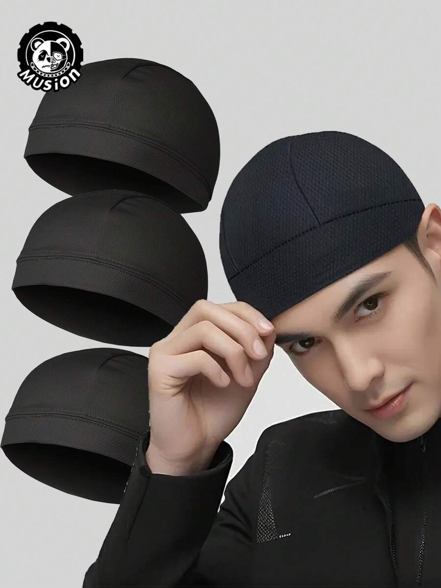 Musion 3 件装网眼头盔内衬吸汗速干跑步运动帽男女舒适头饰