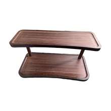 双层置物架,优雅收纳架,适用于化妆品、香水和护肤品,非常适合浴室、厨房和办公桌,带有独立的封闭式储物隔层。 - 棕色的 - 查看 10