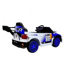 Electric Ride-On Car For Kids, Rally Car With Remote Control, Sound, Bluetooth, LED Light, 12V - Blue - View 3