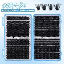 648/666/720pcs D Curl Clusters Lashes High Capacity Fake Eyelashes Book For Beginner Friendly, Thick Fluffy Diy Segmented Lashes Extensions Enlarge Eyes False Lash, Lightweigh, Reusable, Large Capacity Individual Eyelashes, Soft And Natural Look Mix Lash For 3d Effect Eyes Makeup Beauty, Diy At Home, Portable For Travel, East To Use For Daily Commuting, Night Party, Wedding Bridal Makeup - D - View 17