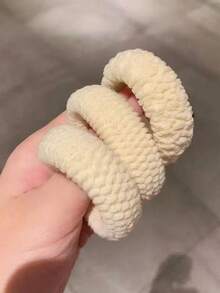 10个混色高弹加厚多功能简约发圈，呵护秀发（颜色随机）发绳马尾发圈发圈发绳，发圈发圈，运动健身服饰发饰头饰 - 彩色 - 查看 10