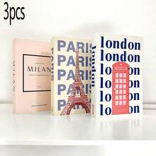 3 Peças de Livros Decorativos Dobráveis, Livros Decorativos Minimalistas para Casa, Escritório, Showroom