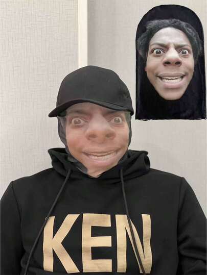 1pc 3D Full Face Mask/Masquerade Costume/Face Performance/Prank/Dust-Proof Balaclava, Suitable For Halloween, Live Streaming Pranks, Easter, Theme Parties, Stage Performance, Thanksgiving, Funny Face Disguise