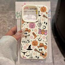 1pc TPU Material Cute Halloween Western Style Ghost Guitar Pattern Phone Case Suitable For IPhone/ Phones