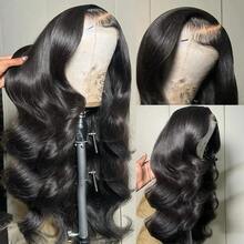 42Inch 250% Density Natural Black Color 13x4 Lace Front Wigs Human Hair Body Wave HD Lace Front Wigs Human Hair Pre Plucked With Baby Hair Natural Color Human Hair Lace Frontal Wigs For Women - Natural Black - Xem 6