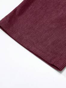 Men's Casual Straight Leg Corduroy Pants, Personalized Printed, Loose Fit, Versatile, Suitable For Spring And Autumn