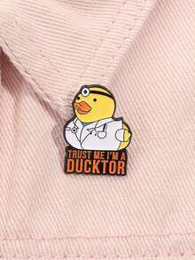1pc Cute Cartoon Doctor Duck DUCKTOR Badge, Medical Accessory Brooch Pin, Suitable For Daily Wear00 Jewelry Costume Accessories Bag Charms Office Accessories Christmas Gift - Multicolor - View 1