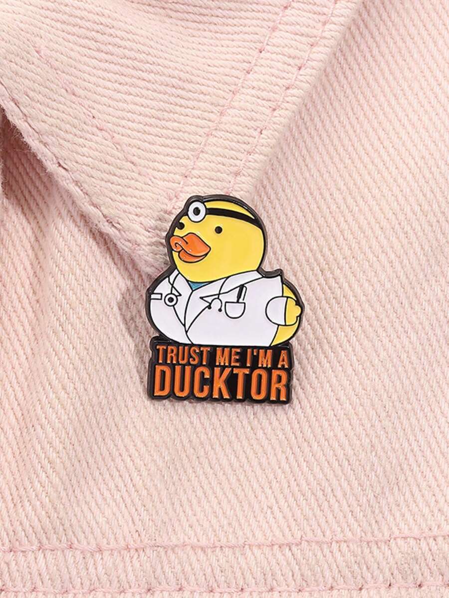 1pc Cute Cartoon Doctor Duck DUCKTOR Badge, Medical Accessory Brooch Pin, Suitable For Daily Wear00 Jewelry Costume Accessories Bag Charms Office Accessories Christmas Gift - Multicolor - View 1