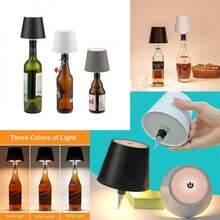 USB Rechargeable Lamp With Touch Control, 3 Color Temperatures And Dimmable, Suitable For Wine/Beer Bottles, Wireless Creative LED Light For Living Room/Hotel/Restaurant/Bar/Club