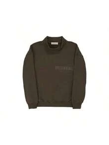 Essentials Black  Round Neck Relaxed-Fit Fleece Long Sleeve T-Shirt,Vacation Street-Smart Graphic Layering Essential,Cotton Blended, Breathable Comfort For Outdoor Athleisure,Gym Clothes Men Street-Ready For Urban Adventures,Moisture-Wicking Design Meets Casual Outdoor Lifestyle. - Nhiều màu - Xem 12