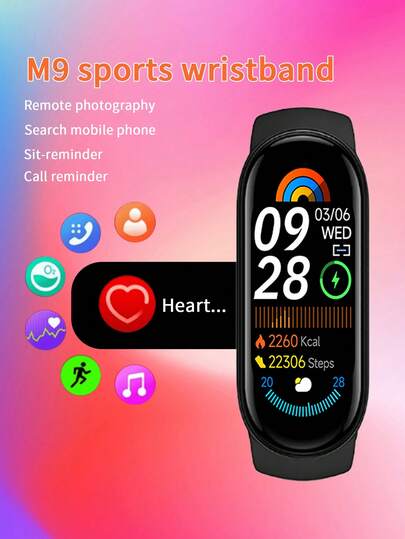 Smart Fitness Tracker - Bluetooth Call | Step/Heart Rate/Sleep Monitor | Music Control | Multi Language Custom Dialing | Compatible With IOS And Android, Festival Gift