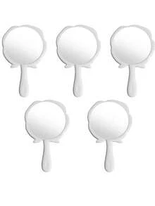 1 buc oglindă portabilă cu flori de trandafir pentru fete, oglindă mică de machiaj, portabilă, mini oglindă de machiaj, portabilă pentru studenți, oglindă mică portabilă pentru machiaj de nuntă, oglindă portabilă pentru domnișoare de onoare, oglindă de machiaj zilnică