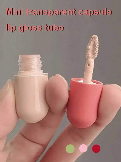 Mini frascos dispensadores de base e sérum para viagem com pincel - à prova de vazamento, recipientes portáteis para cosméticos para base líquida, design de vidro transparente, perfeito para itens essenciais de viagem, acessórios de viagem de férias, verão