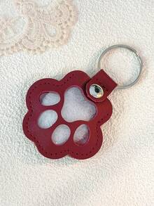 1pc Commemorative Leather Pet Hair Keepsake Bag - Multipurpose Portable Keychain, Suitable For Cats And Dogs, Pet Memorial Hair Storage Box