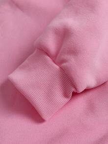 ZZG Women's Autumn And Winter Fun "Two Black Dragons, Blooming Pink Cherry Blossoms, Red Plum Blossoms" Personalized Pattern Printing Street , Korean Style Retro Comfortable Basic Versatile Commuting, Suitable For Outdoor Leisure, Punk Style Regular Niche Simple Fashion New Well-Fitting Pink Padded And Thickened Round Neck Sweatshirt