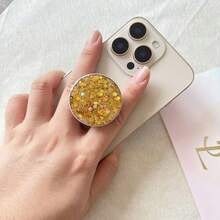 Suport de telefon cu prindere, auriu metalic, argintiu, verde, roz, sclipici iridescent, suport de telefon extensibil, portabil, adeziv, pentru birou