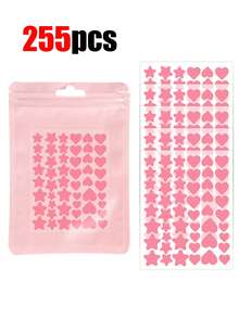 510pcs Colorful Star Pattern Face Stickers (Pink, Black, White, Blue, Purple, Green), Suitable For Photography, Face Painting, Parties, Gatherings And Fun Activities. 240/40pcs Per Pack, Affordable Price, Great As Christmas Gift Or Makeup Tool