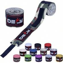 Defy - Vendas de Mano Profesionales de 457 para Boxeo Muay Thai, Vendas elásticas para Hombres y Mujeres, un par, Calavera - Camuflaje verde - Ver 13