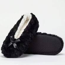 Women's Thick Non-Slip Warm Soft Bottom Indoor Floor Leg Warmers, Suitable For Early Childhood Education, Yoga, With Bowknot, Autumn/Winter