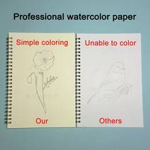 Cuadernos de acuarela, cuadernos de trabajo de acuarela de flores amigables para principiantes, suministros de arte y pintura, libro de acuarela para adultos - ¡No incluye pintura de acuarela!