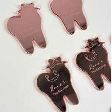 5/10pcs Personalized Acrylic Name Plate Display, Customized Baby's First Tooth Keepsake Decor, Fairy Theme Party Gift, First Tooth Decoration, Fairy Tooth Gift Decor, Christmas Gift, Christmas Decoration - Multicolor - View 7