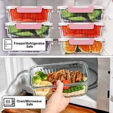 2/10 Party Prep Food Storage Set Anti-Slip Design - Leakproof & Stackable Glass Containers For Entertaining, Appetizers, Kitchen Organization & Effortless Hosting - Watermelon Pink - View 6