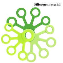 Fortalecedor de agarre de silicona, ejercitador de dedos, entrenador de fuerza de agarre, diseño suave, flexible y portátil para aliviar el dolor de artritis en la mano