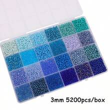beadia 5200/36400 件 3 毫米玻璃种子珠套件 - 鲜艳的 24/168 种颜色 DIY 适合手工制作珠宝、手工制作和送礼 - 非常适合初学者和经验丰富的工匠 - 3mm - 查看 8