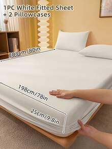 2/3 Pcs Printed Fitted Sheet Set, Bedding, Bed Sheet Set, Soft And Comfortable Bedding, Room Decor, Mother's Day Decor, Skin-Friendly Bed Cover Set For All Season, Domitory Bedding Set, Mattress Protector For Bedroom, Mother's Day Gift, Fits For Twin Full King Queen Size Bed, 1 Fitted Sheet And 2 Pillowcases, Back School Bedding, Machine Washable - 彩色 - 查看 43