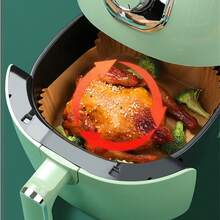 50/100 Stücke Backpapier für Heißluftfritteuse - Antihaftbackmatten, hitzebeständig ohne Beschichtung, geeignet für Ofen, Mikrowelle und Heißluftfritteuse, für den Haus- und Gewerbeeinsatz geeignet, unverzichtbar für Feiertage und den täglichen Kücheneinsatz, Zubehör für Heißluftfritteuse, gewelltes Design, natürliches Papier Material, hitzebeständig