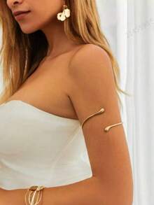 A Simple Geometric Smooth Arm Ring For Women, Multifunctional Arm Chain, Simple And Versatile, Showing Off Temperament