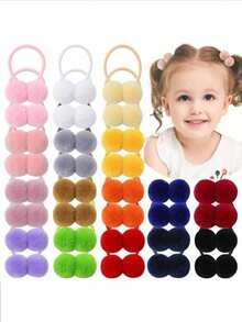 10/20/30 Stücke Haaraccessoires für Baby Mädchen - Plüsch Haargummis und Scrunchies, geeignet für Baby Mädchen, Kleinkind Säuglinge als tägliches Zubehör, Geschenke zu Feiertagen (zufällige Farben)