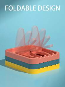 1pc Plastics Utensil Rest And Pot Lid Holder With Drip Pad For Multiple Utensils,Spoon Rest,Spoon Rest For Kitchen,Lid Holder,Multifunctional Foldable Pot Lid Holder,Heat Resistant Cover Holder,Utensil Rack For Kitchen Accessories - Multicolor - View 7