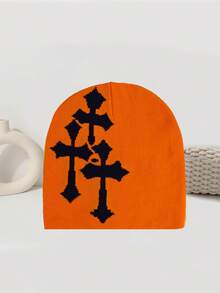 1 件时尚提花针织帽，街头风格无檐便帽，嘻哈无檐便帽，男女通用，提升造型品味，理想的礼物选择，学校 - A - 查看 26