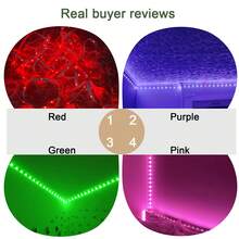 3 英尺-100 英尺 RGB LED 灯带，适用于家居装饰，1600 万种颜色变化，44 键遥控器和应用程序控制，音乐同步，定时器功能，LED 灯适用于房间、卧室装饰、宿舍、生日礼物、圣诞派对装饰、万圣节装饰、婚礼墙面装饰 - 44鍵遙控+APP控制 - 查看 11