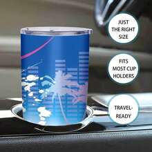 1pc 20 Oz Stainless Cup, Coffee Cup That Keeps Coffee Hot, Perfect For Gym, Office, School, And Travel, Fall Decor, Smoothie Transport, Bubblescape Fantas