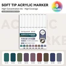 Set di 171 colori di pennarelli acrilici liquidi diretti Languo, penne riempitive con testina morbida e capacità elevata, colori macaron, grigio, marrone e colorati, adatti per studenti, pittura di personaggi dei cartoni animati, impermeabili per carta, arte fai-da-te, graffiti su pietra, vetro e ceramica, disponibili in 207 colori, idea regalo, essenziali per il ritorno a scuola, forniture per l'arte di San Valentino, set di cancelleria