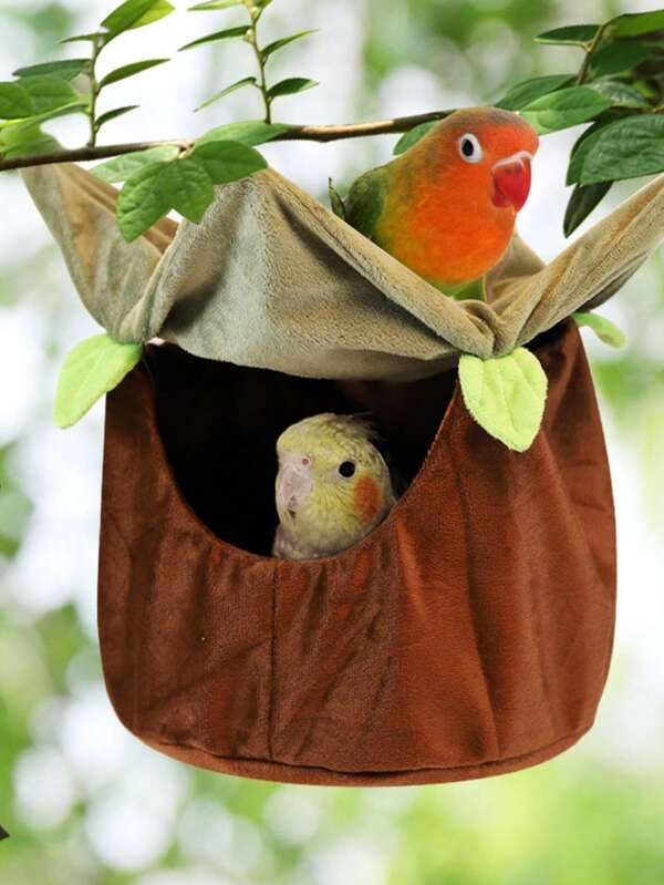1 Leaf Decorated Bird Nest, Parrot Warm Sleeping Bag, Suitable For Small Birds And Other Small Animals Squirrels, Gliders, Budgies, Parrots