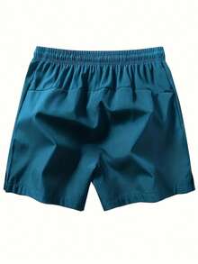 Men's Outdoor Sports Fitness Jumpsuit Shorts, Quick-Dry Loose Breathable Running Training Shorts - Blue - View 3