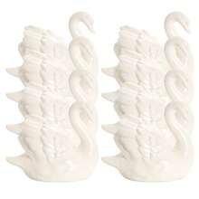 1pc Black & White Swan Ceramic Ornament, Creative Animal Decor For Living Room, Study - Multicolor - View 12