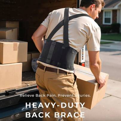 Pas do podnoszenia ciężarów dla mężczyzn z regulowanymi paskami na ramiona [Mocniejsze wsparcie i oddychająca siateczka] Pas podtrzymujący dolną część pleców dla mężczyzn i kobiet - do podnoszenia ciężarów, magazynowania, prac budowlanych i przeprowadzek Pas do podnoszenia ciężarów dla mężczyzn Pas do podnoszenia ciężarów Pas do martwego ciągu Pas podtrzymujący plecy Pas do podnoszenia ciężarów