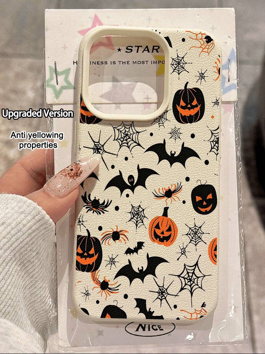 1 buc Husă de telefon moale, cu model de pânză de păianjen și liliac, impermeabilă, anti-cădere, anti-alunecare, compatibilă cu Apple, telefoane