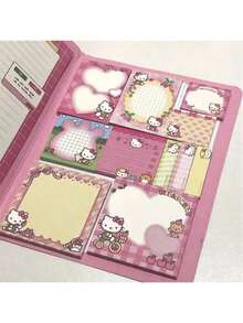 Libreta de notas Kawaii y linda de Sanrio con diseños de My Melody, Kuromi y , libreta de pegatinas para estudiantes, regalo de cumpleaños