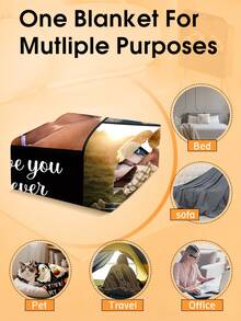 Custom Blankets, Personalized Photos And Text Gifts, Flannel Personalized Photo And Text/Name Blankets For Easter, Personalized Soft And Comfortable Blankets, Customized Special Photo And Text/Name As Graduation Gift, Class Of 2026, Mother's Day, Birthday Gifts, Family, Wedding, Souvenir Customized Blankets, Blankets Suitable For All Seasons, Washable, Machine Washable, Lightweight, Breathable, Comfortable, Warm, Comfortable Customization, Unique, 280gsm For Him, Her Personalized Ideal Gifts For Her, Him, Family, Boyfriend, Girlfriend, Father, Family, Mother, Lover, Daughter, Son, Grandfather, Grandmother, Friend, Classmate, Pet. Perfect Nap, Camping, Travel, Home, Daily Life, Office Decoration, Birthday, Anniversary, Valentine's Day, Thanksgiving, Christmas, Halloween, Father's Day, Wedding - Multicolor - View 9