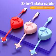 OIITH 3-In-1 Triangle Shape Design Fast Charging Charger Cable &Retractable Charging Cable, Built-In Hidden Phone Stand,TPE Charging Data Line Compatible With Iphone And More Series, High Efficiency Charge Cable Compatible With Iphone 14/13/12,Android,Compatible With Huawei/Vivo,Universal Efficient Charging Adapter