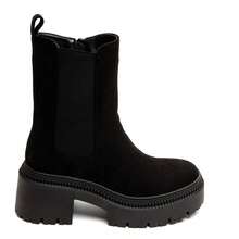 Bottes chelsea et plateforme épaisse pour femme – Disponibles en noir, marron et kaki - Noir - Voir 3