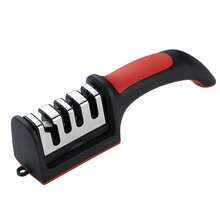 1pc Knife Sharpener. Professional 4-Stage Knife Sharpener. Sharpens Scissors. Equipped With Tungsten Steel, Diamond, And Ceramic Sharpening Stones For Kitchen Knives. Portable Sharpener, Fixed-Angle Sharpener, Diamond Stone Sharpener, Commercial Knife Sharpener, Household Knife Sharpening Tool, High-Quality Sharpener, Manual Sharpener, Multi-Stage Sharpener. Ideal For Cooking Enthusiasts And Home Chefs.